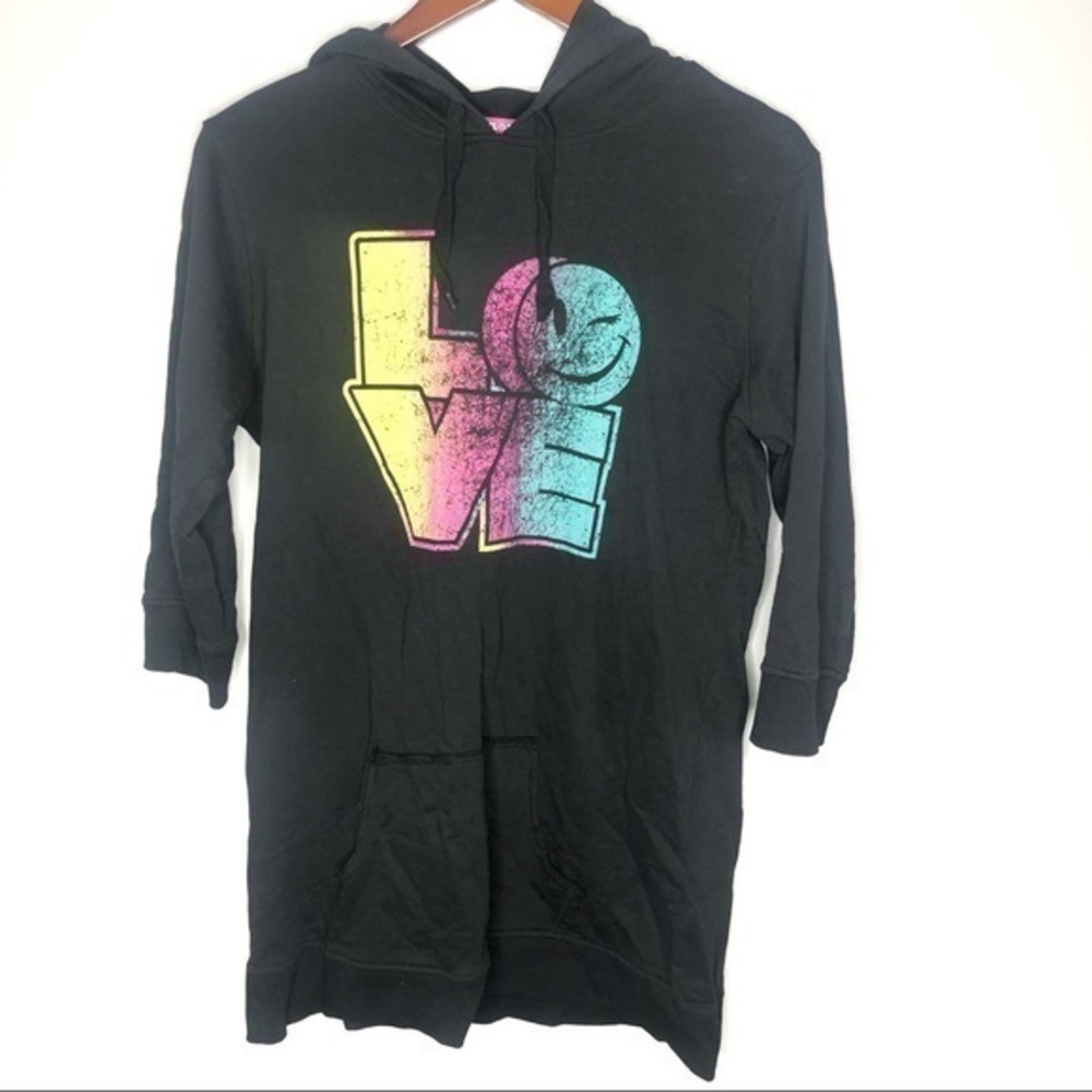 Joe by Joe Boxer love graphic black tunic hoodie